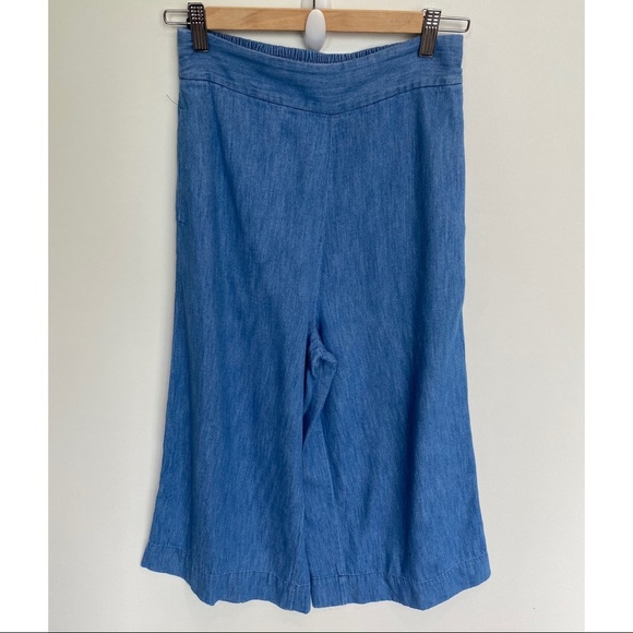 Madewell Chambray Huston Pull-On Crop Pants - Picture 5 of 11